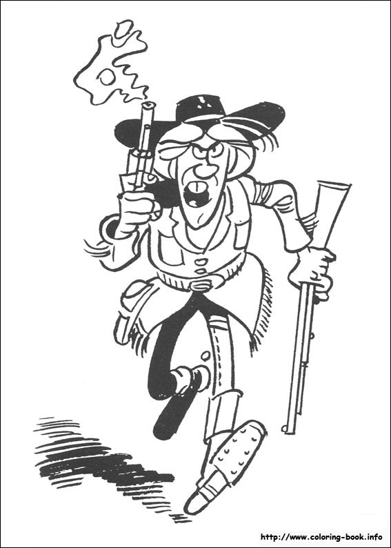 Lucky Luke coloring picture